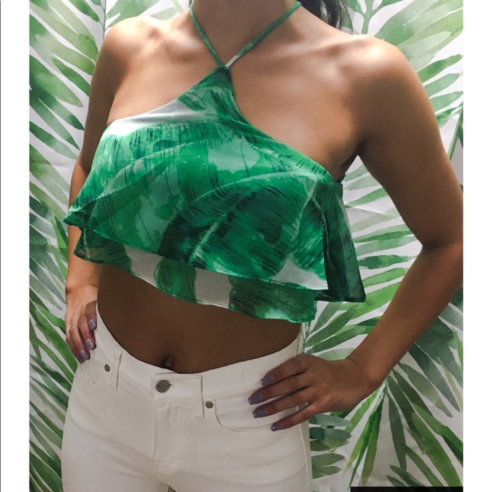 Miami crop zip back top
